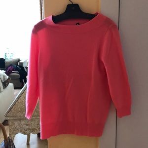 J. Crew Cashmere sweater. Gorgeous coral color. L